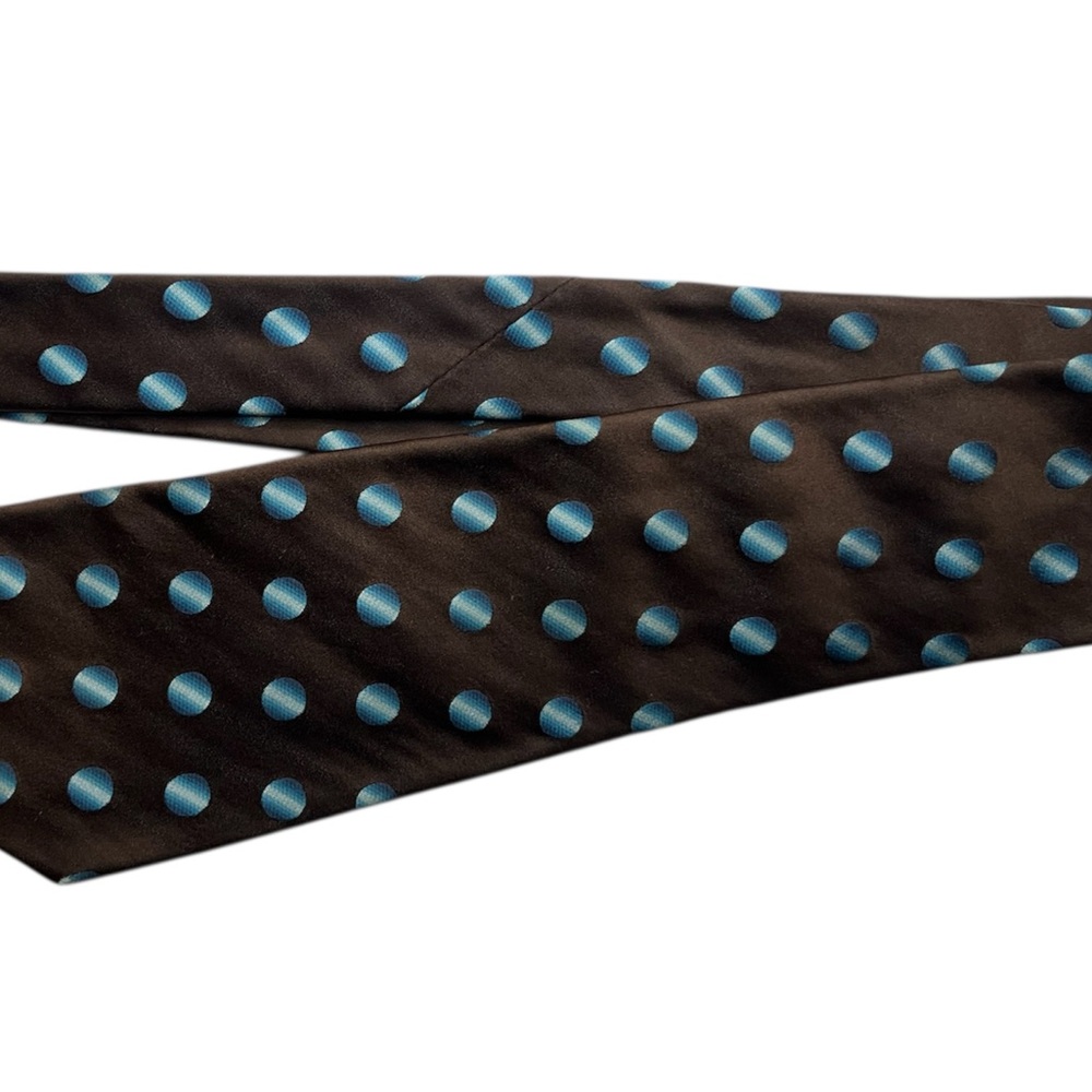 Marc Jacobs Brown Tie with Blue Dots